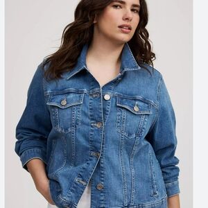 Torrid Modern Denim Trucker Jacket Blue Denim Jacket XL